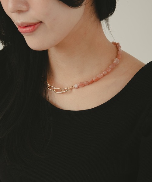 COLOR TOKYO ACCESSORIES(カラートウキョウアクセサリー)の「ストーン×チェーンマンテルネックレス(ネックレス・レディース・ブラック/ベージュ/ブラウン/その他・FREE)」の10枚目の写真