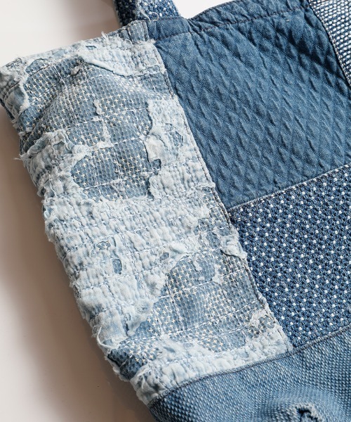 FDMTL(ファンダメンタル)の「FDMTL/ファンダメンタル/BORO PATCHWORK TOTE BAG LARGE(トートバッグ・メンズ・ブルー/その他4・FREE/F)」の3枚目の写真