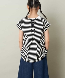 a.v.v（アーヴェヴェ）の「[100-130]【毛玉になりにくい】バックレースアップTシャツ（Tシャツ/カットソー・キッズ）」