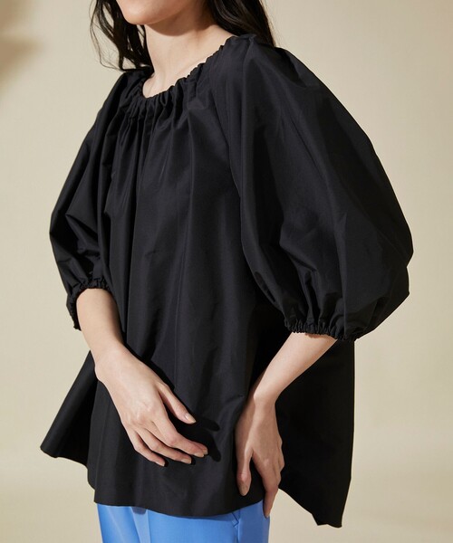 GRACE CLASS（グレースクラス）の「タフタボリュームトップ（Tシャツ/カットソー・レディース・ブラック/キャメル・36）」の18枚目の写真