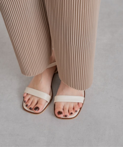 Chez toi(シェトワ)の「ワンストラップサンダル(サンダル・レディース・ブラック/ブラウン/アイボリー・S/M/L)」の21枚目の写真