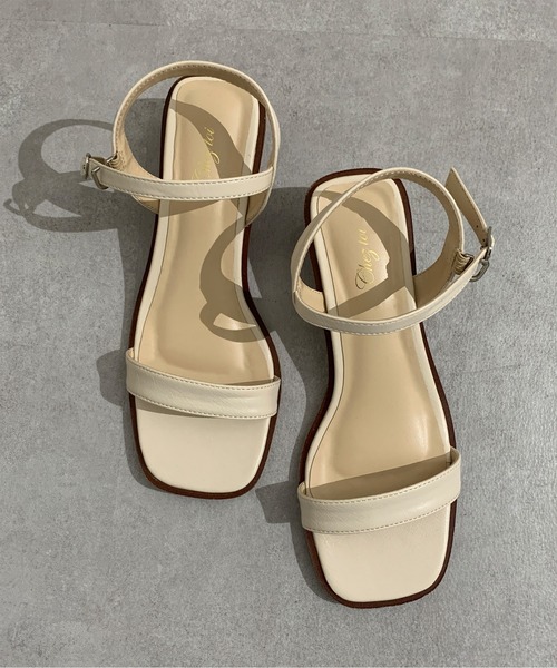 Chez toi(シェトワ)の「ワンストラップサンダル(サンダル・レディース・ブラック/ブラウン/アイボリー・S/M/L)」の20枚目の写真