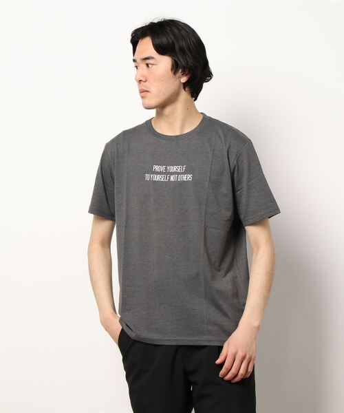 STYLEBLOCK(スタイルブロック)の「半袖ロゴプリントTシャツ(Tシャツ/カットソー・メンズ・ホワイト/ブラック/ベージュ/サックスブルー/ホワイト系その他/ブラック系その他/ベージュ系その他/ブルー系その他/ヘザーチャコール/ホワイト系その他2/ホワイト系その他3/ホワイト系その他4/ブラック系その他2/ブラック系その他3/ベージュ系その他2・M/LL/L)」の1枚目の写真