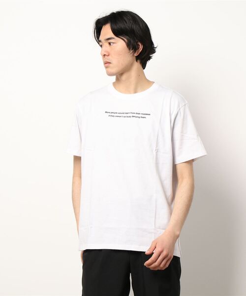 STYLEBLOCK(スタイルブロック)の「半袖ロゴプリントTシャツ(Tシャツ/カットソー・メンズ・ホワイト/ブラック/ベージュ/サックスブルー/ホワイト系その他/ブラック系その他/ベージュ系その他/ブルー系その他/ヘザーチャコール/ホワイト系その他2/ホワイト系その他3/ホワイト系その他4/ブラック系その他2/ブラック系その他3/ベージュ系その他2・M/LL/L)」の6枚目の写真
