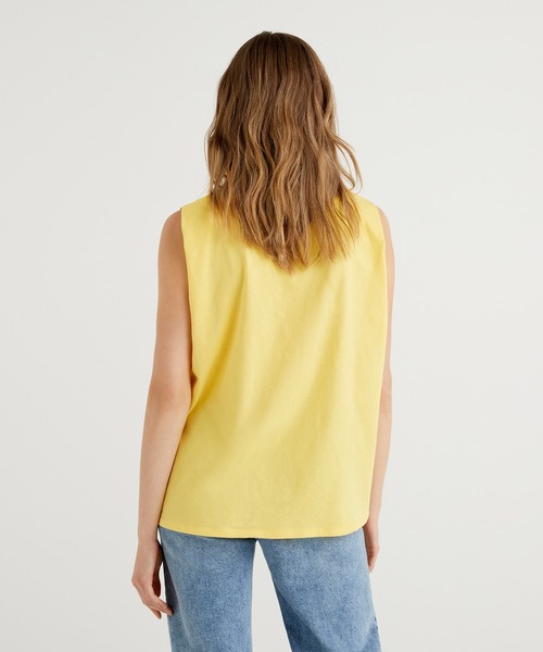 BENETTON (UNITED COLORS OF BENETTON)(ベネトンユナイテッドカラーズオブベネトン)の「ノースリーブシンプルタンクトップ・カットソー(タンクトップ・レディース・ネイビー/パープル/ホワイト/イエロー・LARGE/MEDIUM/X-SMALL/SMALL)」の17枚目の写真