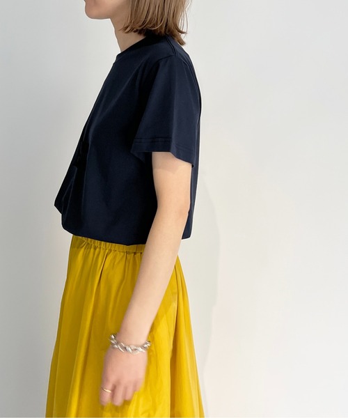 PICCIN（ピッチン）の「フロッキープリントロゴTシャツ（Tシャツ/カットソー・レディース・グレイッシュベージュ/オフホワイト/ネイビー/ライトグリーン・M）」の18枚目の写真