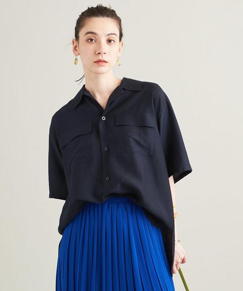 BEAUTY&YOUTH UNITED ARROWS(ビューティーアンドユースユナイテッドアローズ)の「BY ツイル ポケット ショートスリーブ シャツ -ウォッシャブル-(シャツ/ブラウス・レディース・ネイビー/ケリー/ナチュラル・FREE)」の21枚目の写真