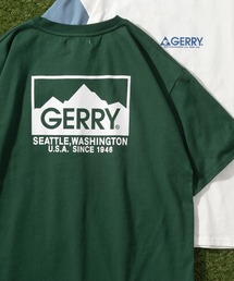 【GERRY/ジェリー】バックプリント ブランドロゴプリント クルーネック半袖Tシャツ/ ワイドシルエット/ 【USAコットン】