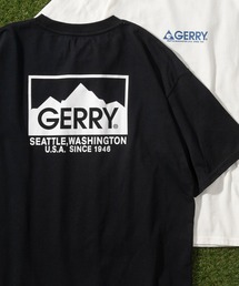 【GERRY/ジェリー】バックプリント ブランドロゴプリント クルーネック半袖Tシャツ/ ワイドシルエット/ 【USAコットン】