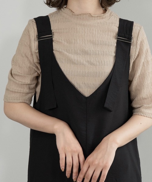 lawgy(ラウジー)の「mellow neck 2way tops(Tシャツ/カットソー・レディース・ベージュ/アイボリー・FREE)」の2枚目の写真