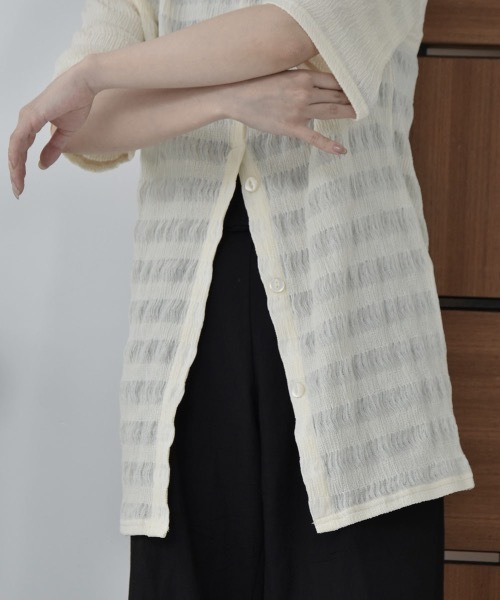 lawgy(ラウジー)の「mellow neck 2way tops(Tシャツ/カットソー・レディース・ベージュ/アイボリー・FREE)」の6枚目の写真