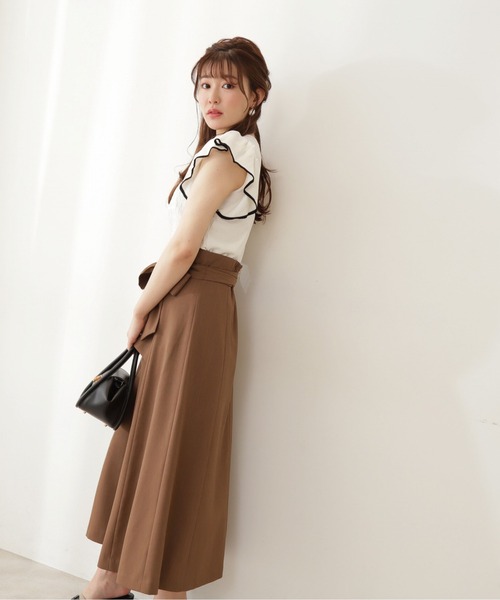 PROPORTION BODY DRESSING（プロポーションボディドレッシング）の「ハイウエストセミフレアスカート / 1212120511（スカート・レディース・イエロー/ブラウン/レッド・MEDIUM/SMALL）」の2枚目の写真