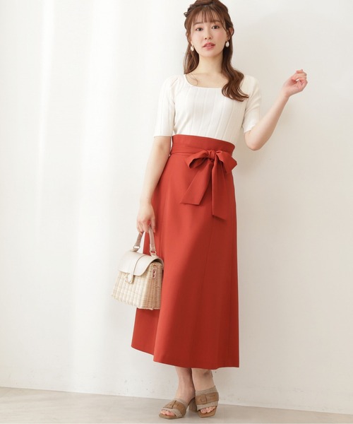 PROPORTION BODY DRESSING（プロポーションボディドレッシング）の「ハイウエストセミフレアスカート / 1212120511（スカート・レディース・イエロー/ブラウン/レッド・MEDIUM/SMALL）」の3枚目の写真