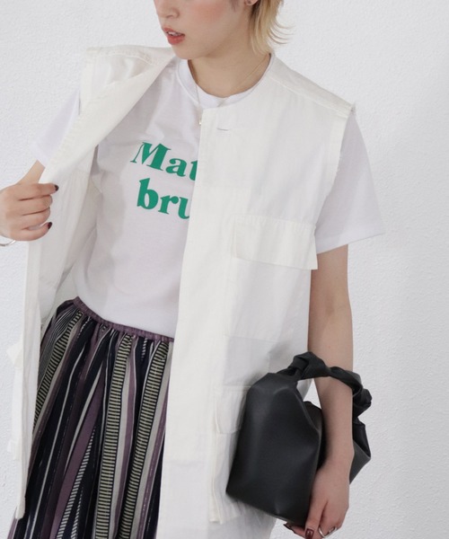 Shelly island（シェリーアイランド）の「ロゴプリントTシャツ（Tシャツ/カットソー・レディース・ホワイト/ブラック・FREE）」の19枚目の写真