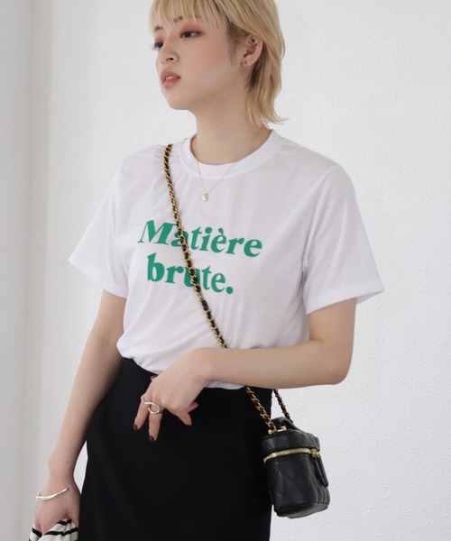 Shelly island（シェリーアイランド）の「ロゴプリントTシャツ（Tシャツ/カットソー・レディース・ホワイト/ブラック・FREE）」の13枚目の写真