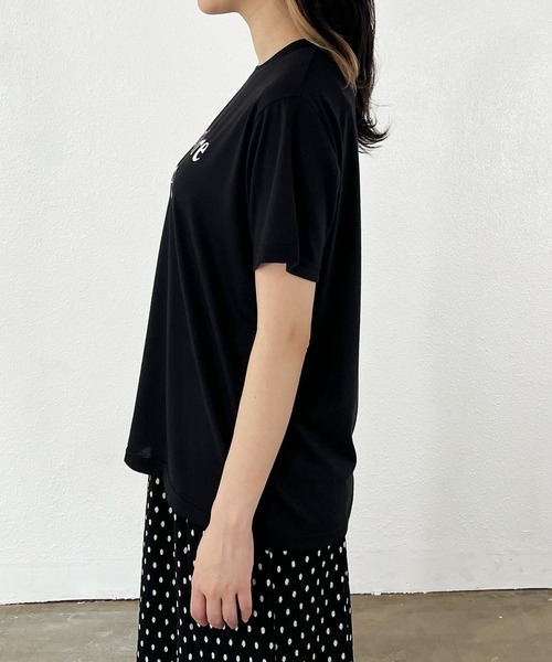 Shelly island（シェリーアイランド）の「ロゴプリントTシャツ（Tシャツ/カットソー・レディース・ホワイト/ブラック・FREE）」の9枚目の写真