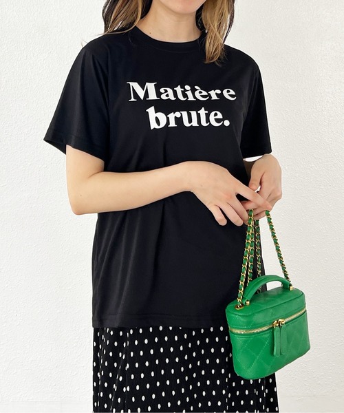 Shelly island（シェリーアイランド）の「ロゴプリントTシャツ（Tシャツ/カットソー・レディース・ホワイト/ブラック・FREE）」の5枚目の写真