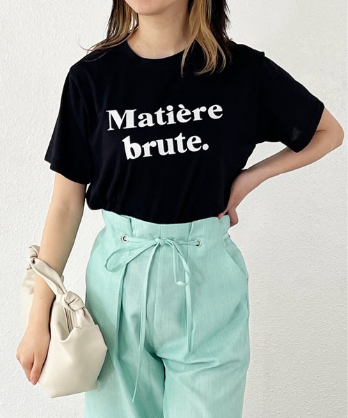 Shelly island（シェリーアイランド）の「ロゴプリントTシャツ（Tシャツ/カットソー・レディース・ホワイト/ブラック・FREE）」の12枚目の写真