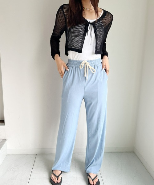 at12:03（アットイチニーゼロサン）の「メッシュニットボレロカーディガン（カーディガン/ボレロ・レディース・ホワイト/ブラック/ベージュ・FREE）」の7枚目の写真