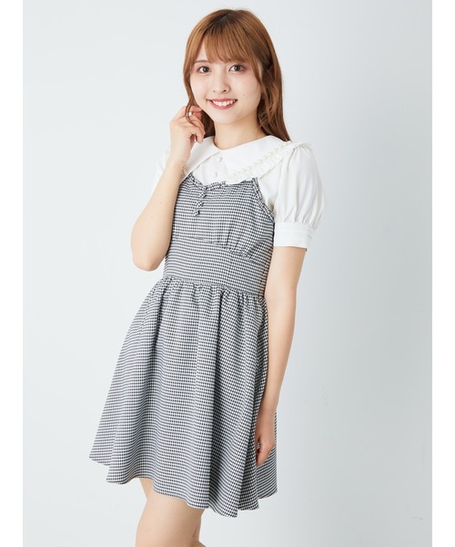 Ank Rouge（アンクルージュ）の「BACKリボンパールストラップJSK  