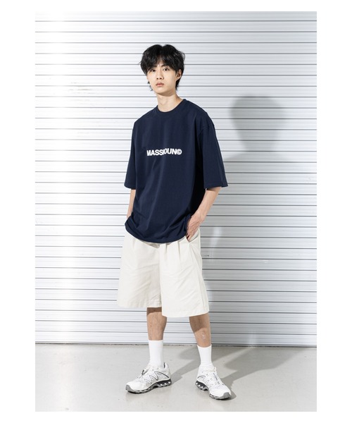 MASSNOUN(マスノウン)の「A'GEM/9 × .kom『MASSNOUN/マスノウン』C LOGO OVERSIZED T-SHIRTS/ベーシックロゴ オーバーサイズ半袖Tシャツ(Tシャツ/カットソー・メンズ・ホワイト/ブラック/カーキ/ネイビー・L)」の9枚目の写真