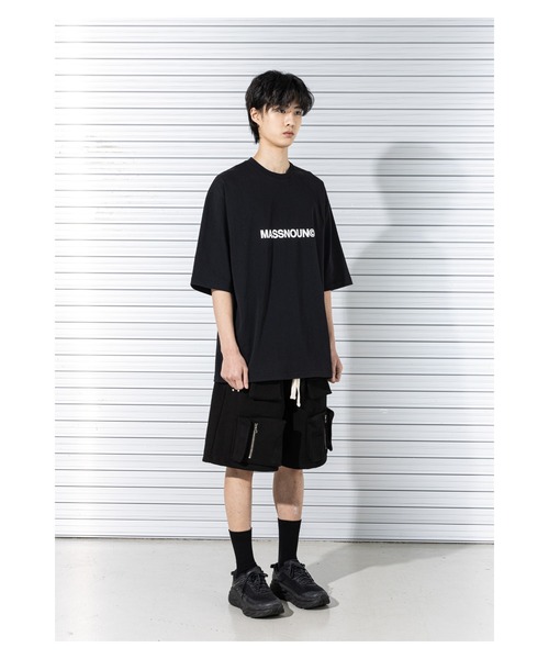 MASSNOUN(マスノウン)の「A'GEM/9 × .kom『MASSNOUN/マスノウン』C LOGO OVERSIZED T-SHIRTS/ベーシックロゴ オーバーサイズ半袖Tシャツ(Tシャツ/カットソー・メンズ・ホワイト/ブラック/カーキ/ネイビー・L)」の7枚目の写真