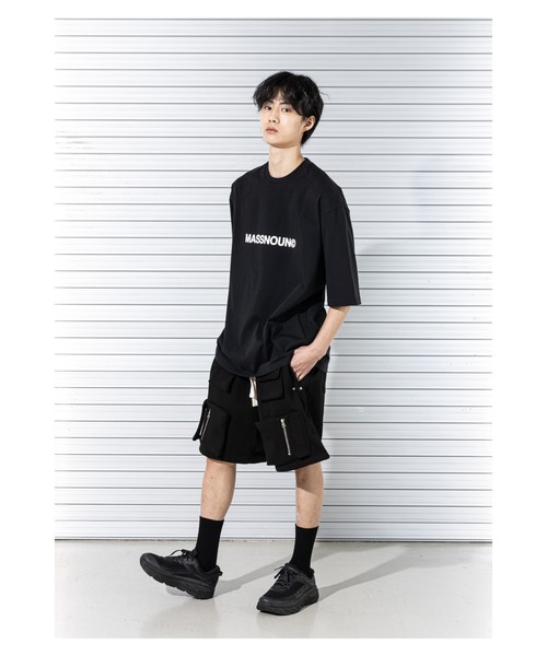 MASSNOUN(マスノウン)の「A'GEM/9 × .kom『MASSNOUN/マスノウン』C LOGO OVERSIZED T-SHIRTS/ベーシックロゴ オーバーサイズ半袖Tシャツ(Tシャツ/カットソー・メンズ・ホワイト/ブラック/カーキ/ネイビー・L)」の16枚目の写真