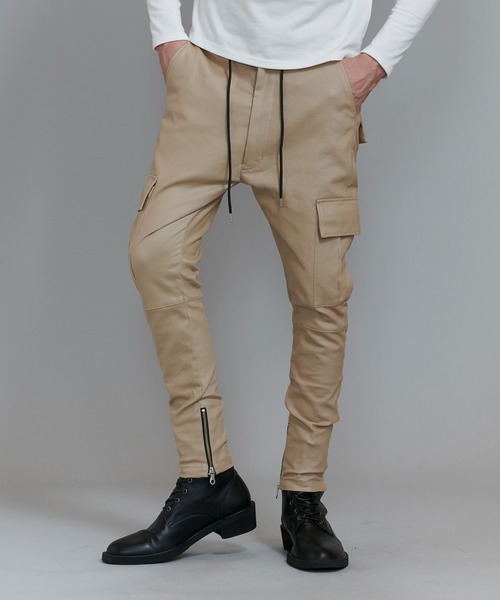 NO ID.（ノーアイディ）の「コーティングサルエルスキニーカーゴＰＴ（カーゴパンツ・メンズ・ブラック/ベージュ/カーキ・1/2/3）」の5枚目の写真