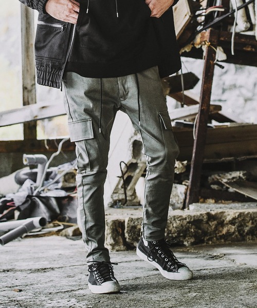 NO ID.（ノーアイディ）の「コーティングサルエルスキニーカーゴＰＴ（カーゴパンツ・メンズ・ブラック/ベージュ/カーキ・1/2/3）」の13枚目の写真