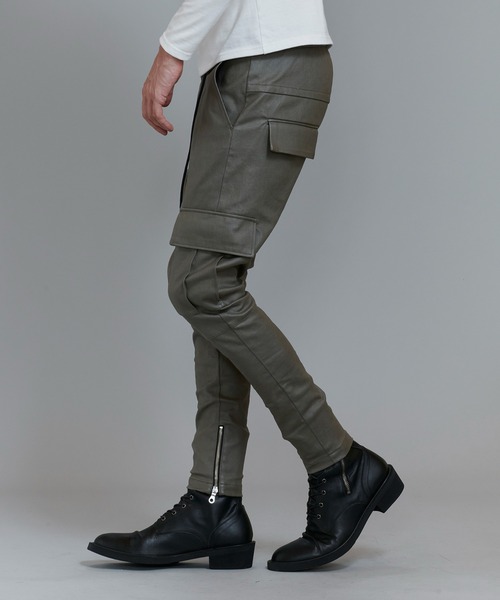 NO ID.（ノーアイディ）の「コーティングサルエルスキニーカーゴＰＴ（カーゴパンツ・メンズ・ブラック/ベージュ/カーキ・1/2/3）」の16枚目の写真