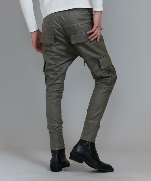 NO ID.（ノーアイディ）の「コーティングサルエルスキニーカーゴＰＴ（カーゴパンツ・メンズ・ブラック/ベージュ/カーキ・1/2/3）」の17枚目の写真