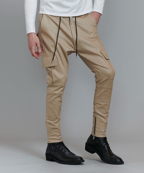 NO ID.（ノーアイディ）の「コーティングサルエルスキニーカーゴＰＴ（カーゴパンツ・メンズ・ブラック/ベージュ/カーキ・1/2/3）」の18枚目の写真
