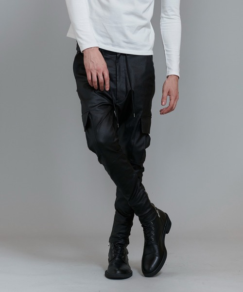 NO ID.（ノーアイディ）の「コーティングサルエルスキニーカーゴＰＴ（カーゴパンツ・メンズ・ブラック/ベージュ/カーキ・1/2/3）」の19枚目の写真