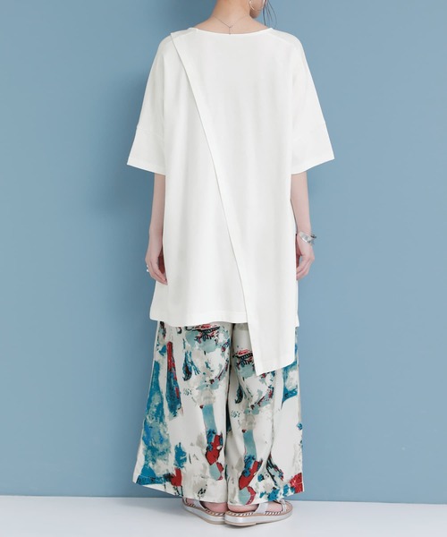 n'OrLABEL(ノアールレーベル)の「【廃盤】『アシメスリットチュニックカットソー』(Tシャツ/カットソー・レディース・ブラック/オフホワイト/ピンク/ミント・FREE)」の7枚目の写真