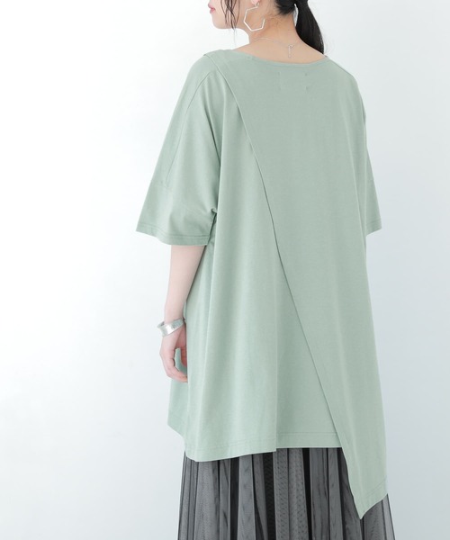 n'OrLABEL(ノアールレーベル)の「【廃盤】『アシメスリットチュニックカットソー』(Tシャツ/カットソー・レディース・ブラック/オフホワイト/ピンク/ミント・FREE)」の11枚目の写真