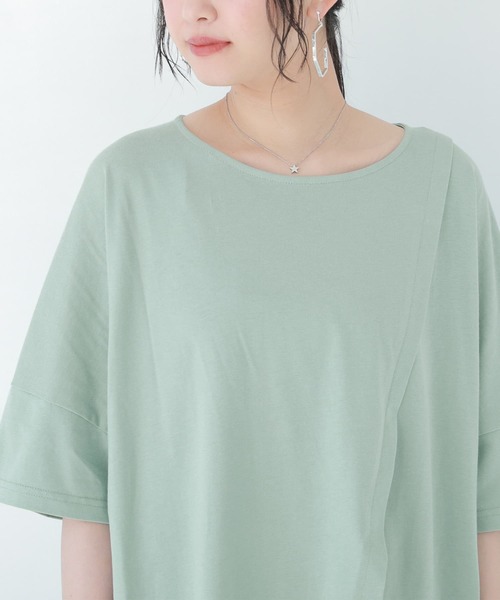 n'OrLABEL(ノアールレーベル)の「【廃盤】『アシメスリットチュニックカットソー』(Tシャツ/カットソー・レディース・ブラック/オフホワイト/ピンク/ミント・FREE)」の13枚目の写真