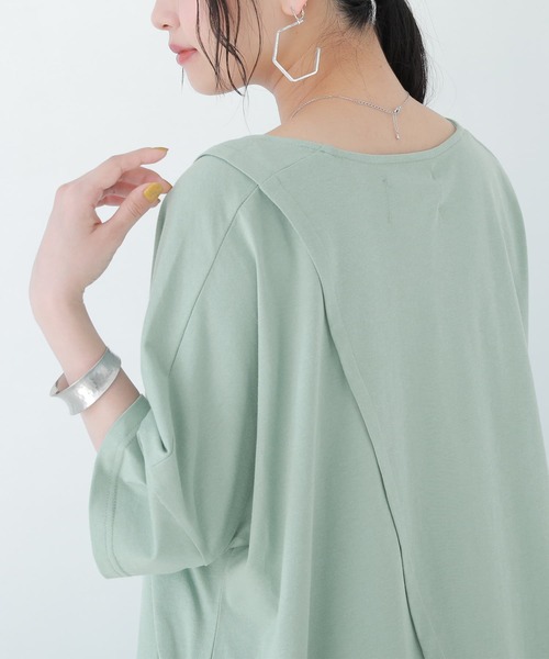 n'OrLABEL(ノアールレーベル)の「【廃盤】『アシメスリットチュニックカットソー』(Tシャツ/カットソー・レディース・ブラック/オフホワイト/ピンク/ミント・FREE)」の14枚目の写真