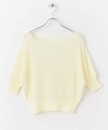 HEYUMM（ヘユム）の「シアージャガードカラーニットトップ（ニット/セーター）」