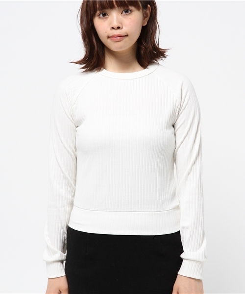 OUTLET(アウトレット)の「【who's who Chico】トタンテレコ長袖プルオーバー(Tシャツ/カットソー・レディース・ブラック/グレー/ホワイト・FREE)」の9枚目の写真