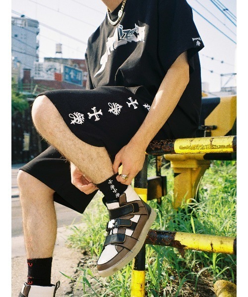 Supplier サプライヤー Bone Embroidery Shorts ハーフパンツ ショーツ 半ズボン 黒 ブラック クロス 十字架 その他 パンツ Supplier サプライヤー のファッション通販 Zozotown