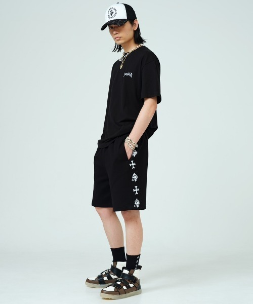 supplier ブラックBONE EMBROIDERY SHORTS