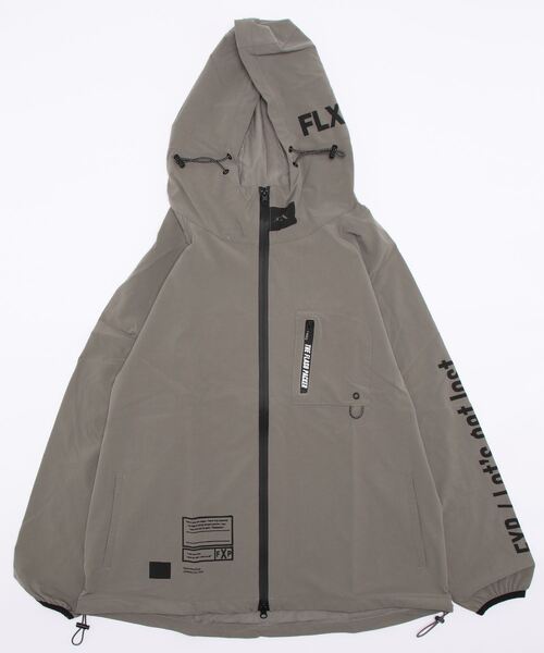 FLASH PACKER(フラッシュパッカー)の「FLASH PACKER フラッシュパッカー/ セットアップ ストレッチナイロンフードジャケット // SS-03 XNP-STL(ナイロンジャケット・メンズ・オリーブ/グリーン/グレイッシュベージュ・X-LARGE/MEDIUM/LARGE/SMALL)」の2枚目の写真