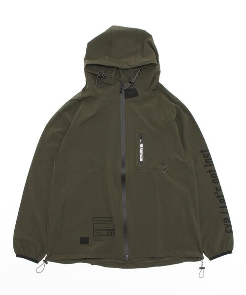 FLASH PACKER(フラッシュパッカー)の「FLASH PACKER フラッシュパッカー/ セットアップ ストレッチナイロンフードジャケット // SS-03 XNP-STL(ナイロンジャケット・メンズ・オリーブ/グリーン/グレイッシュベージュ・X-LARGE/MEDIUM/LARGE/SMALL)」の11枚目の写真