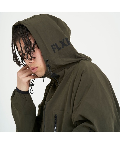 FLASH PACKER(フラッシュパッカー)の「FLASH PACKER フラッシュパッカー/ セットアップ ストレッチナイロンフードジャケット // SS-03 XNP-STL(ナイロンジャケット・メンズ・オリーブ/グリーン/グレイッシュベージュ・X-LARGE/MEDIUM/LARGE/SMALL)」の12枚目の写真