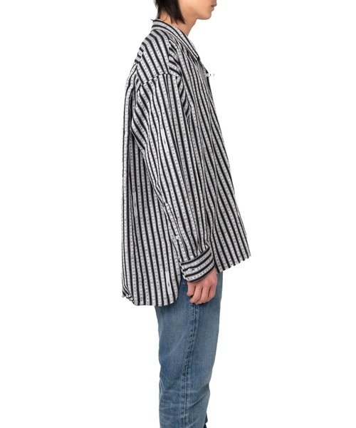 Maison MIHARA YASUHIRO（メゾンミハラヤスヒロ）の「Measure Tape Stripe Shirt（シャツ/ブラウス・メンズ・ブラック/イエロー・46/48/44）」の7枚目の写真