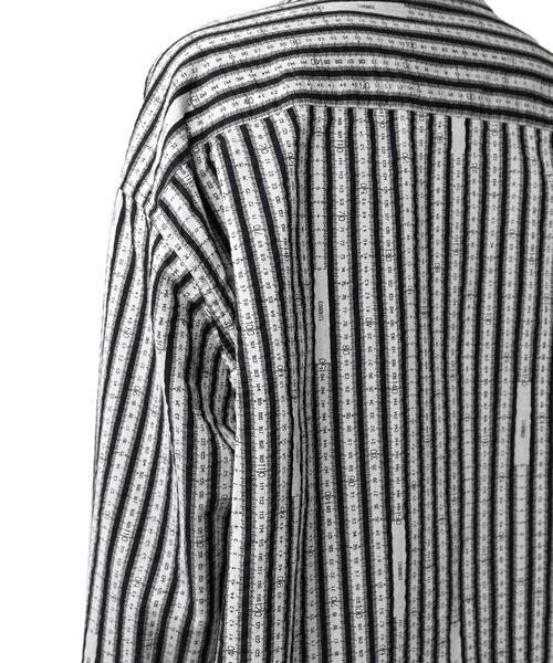 Maison MIHARA YASUHIRO（メゾンミハラヤスヒロ）の「Measure Tape Stripe Shirt（シャツ/ブラウス・メンズ・ブラック/イエロー・46/48/44）」の10枚目の写真