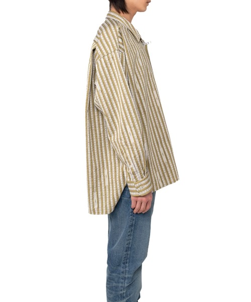 Maison MIHARA YASUHIRO（メゾンミハラヤスヒロ）の「Measure Tape Stripe Shirt（シャツ/ブラウス・メンズ・ブラック/イエロー・46/48/44）」の14枚目の写真