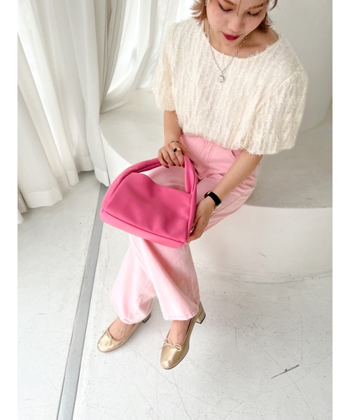 JUMELLE（ジュメロ）の「フェザージャガードトップ（シャツ/ブラウス・レディース・ベージュ/ピンク・FREE）」の11枚目の写真