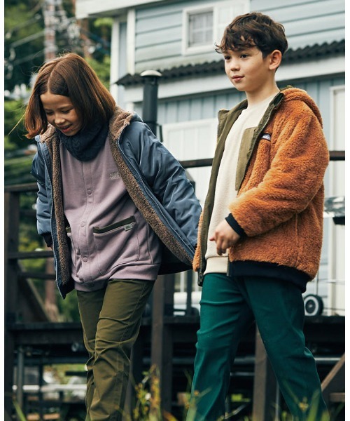 KRIFF MAYER Kid's Collection（クリフメイヤーキッズコレクション）の「リバーシブル ボア 2way アウトドア キャンプ（ひっくりパーカー）（その他アウター・キッズ・ブラック/ネイビー/カーキ/サックスブルー・120/130/140/150/160/170）」の8枚目の写真