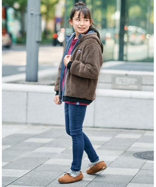 KRIFF MAYER Kid's Collection（クリフメイヤーキッズコレクション）の「リバーシブル ボア 2way アウトドア キャンプ（ひっくりパーカー）（その他アウター・キッズ・ブラック/ネイビー/カーキ/サックスブルー・120/130/140/150/160/170）」の10枚目の写真